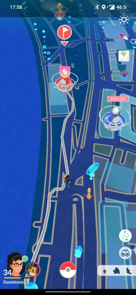 When I take a route and want to start at the end with the reverse button and go back with X it doesn't save it and it's automatically the end again (red not blue)