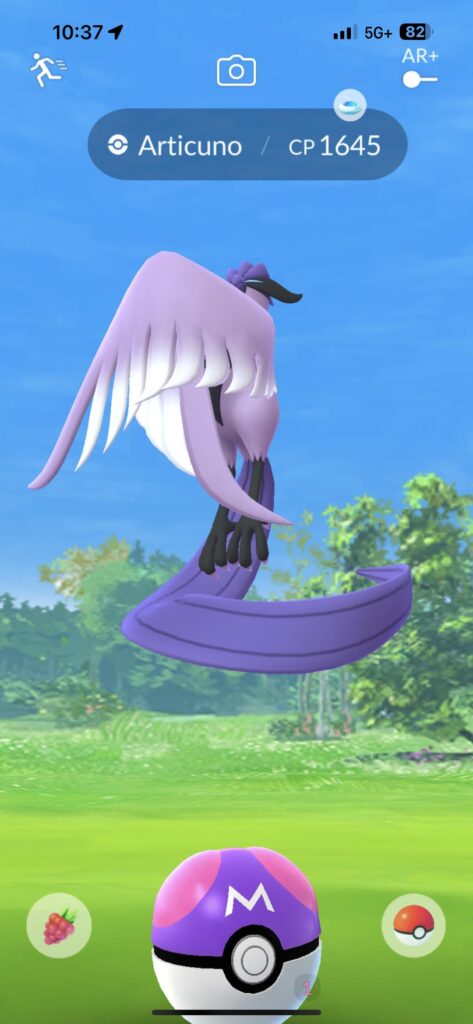 I lost Galar Articuno and my Masterball.