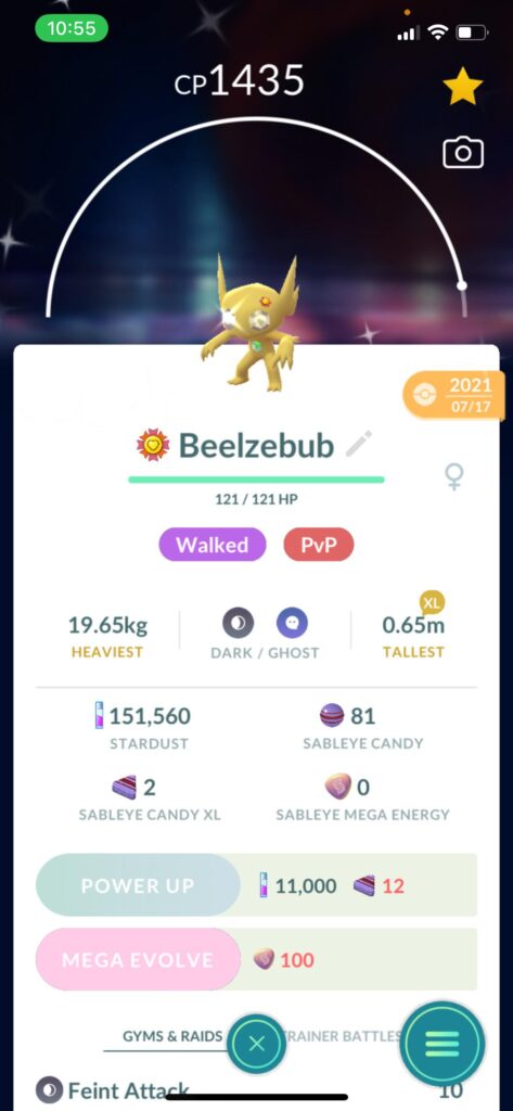 My favorite Shiny. Finally got my buddy badge.. after nearly 400 Km and a little past her 2nd anniversary