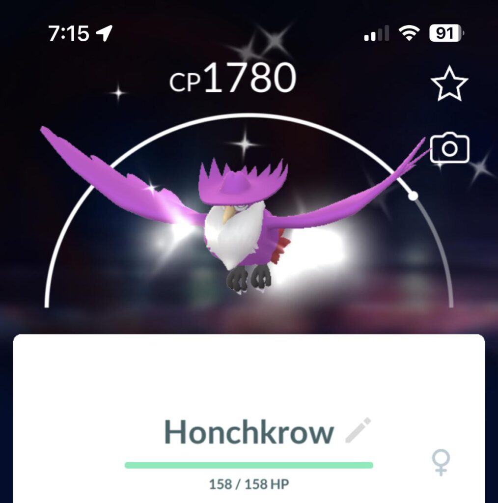 The 70’s called. They want my shiny Honchkrow back.