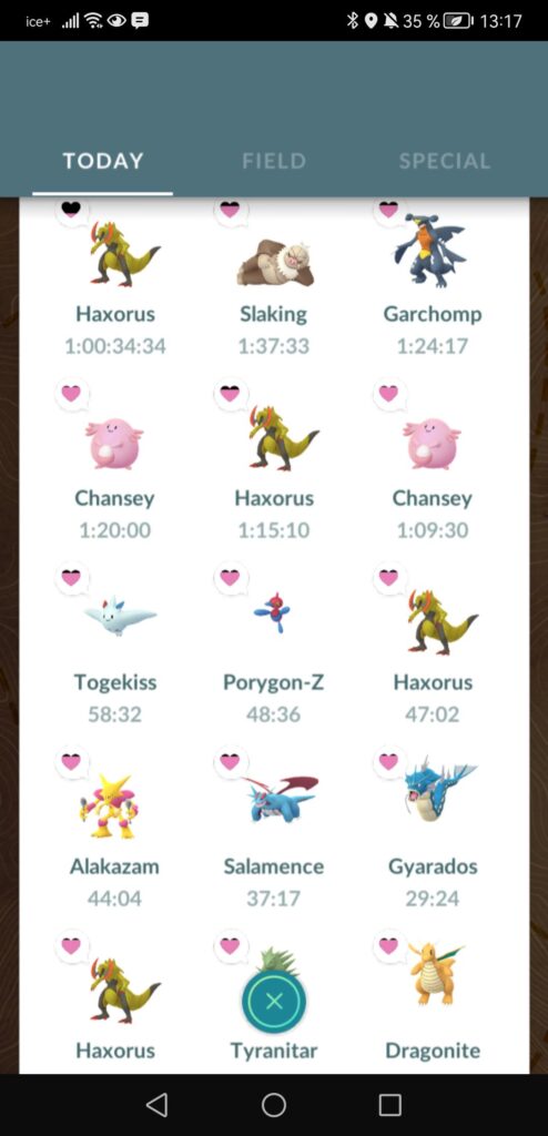 I was bored today so I tried to get as many gyms as possible