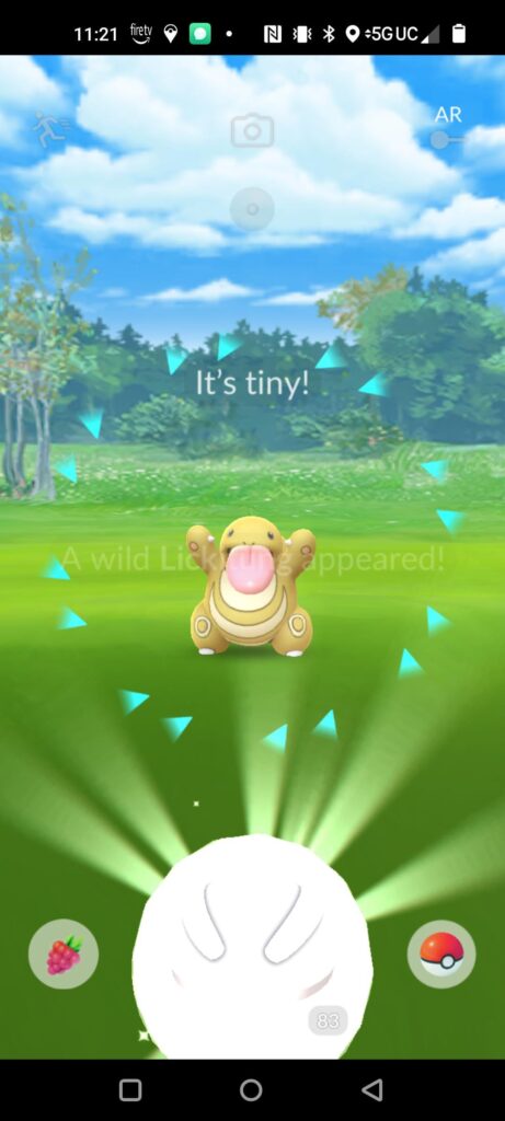 Right after the shiny worlds pika I got this!! XXS Tiny Shiny Lickitung