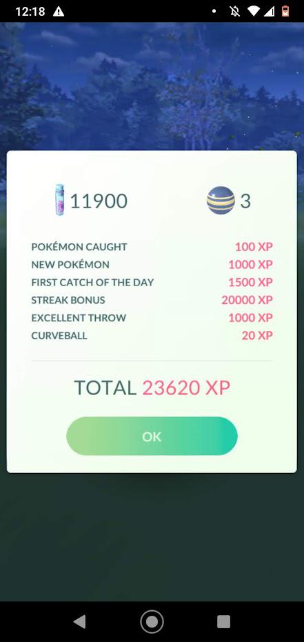Most XP I've ever gotten for 1 catch.