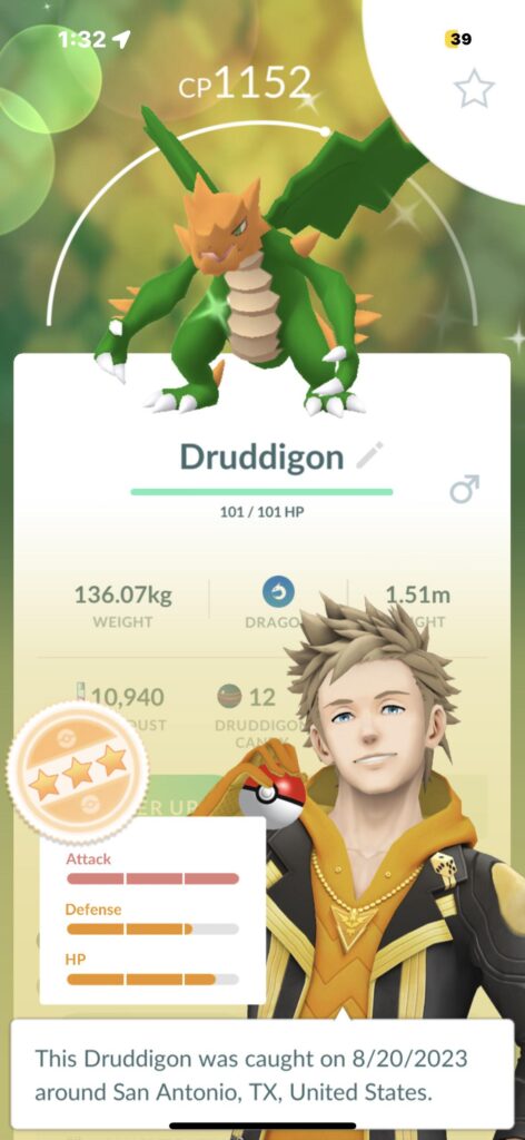 shiny druddigon from noxious research >:)