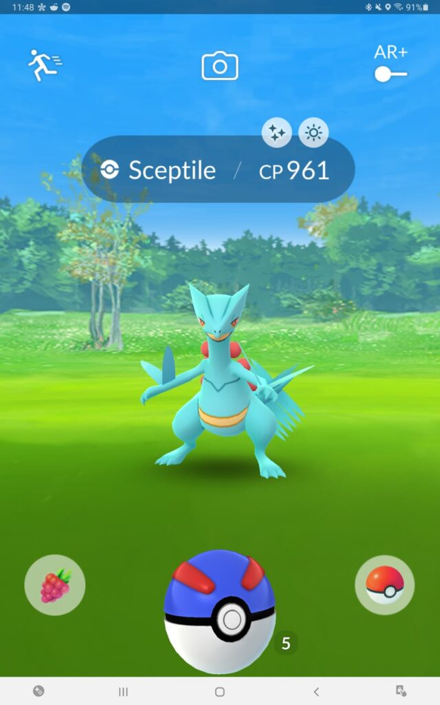 Spawned in my living room, didn't even know you can find evolved shiny Pokémon
