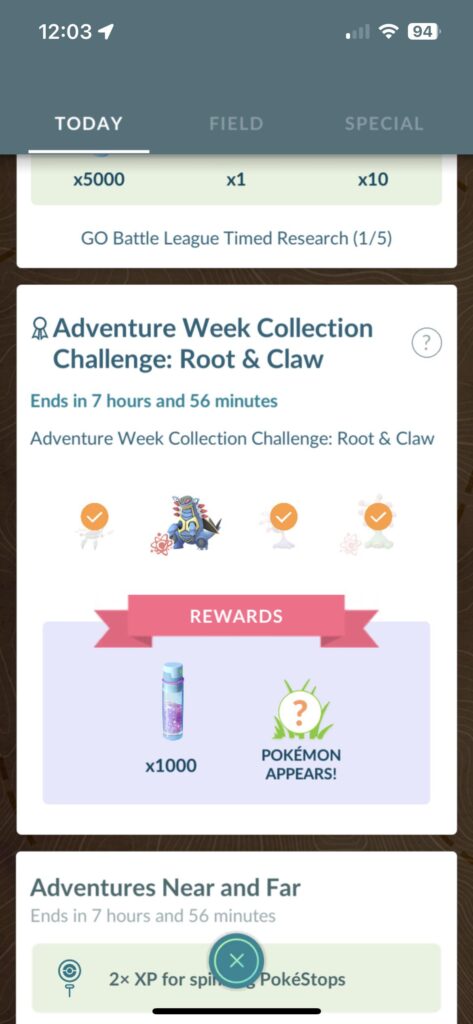 Why hasn’t this completed? I caught an Armaldo but it’s not completed yet. Do I have to evolve an Anorith?