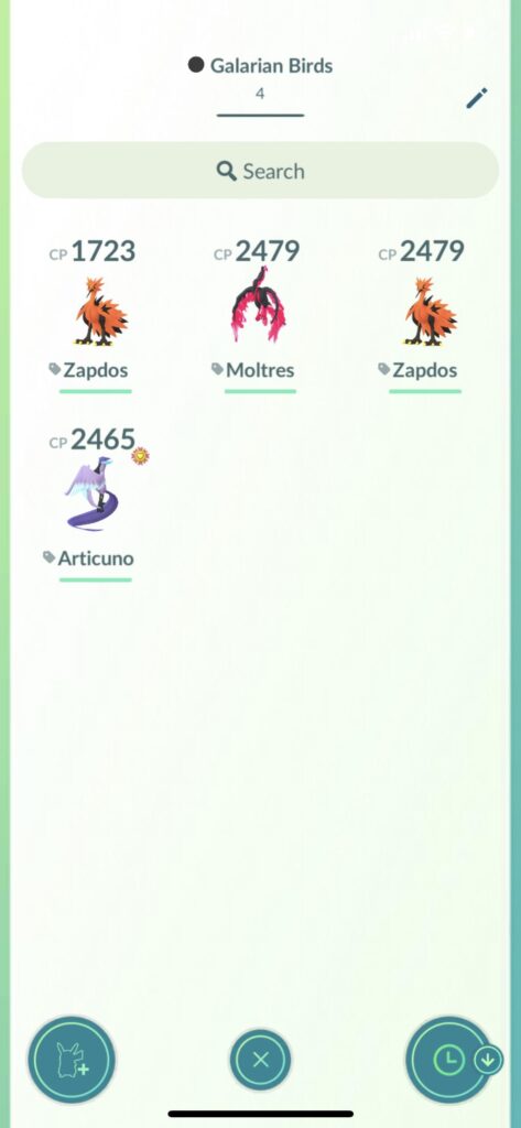 Galarian Birds Caught
