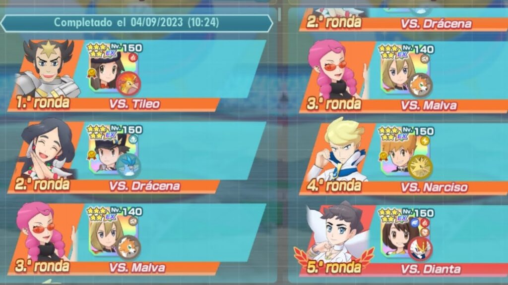 E4 Kalos 1vs3 12.500pts (Semana 158) -Pokemon Masters EX