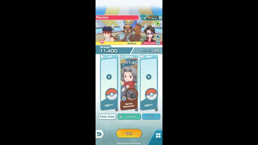 Pokemon Masters EX : Bertha Solos Marshal (Psychic Weak) 2500 Points