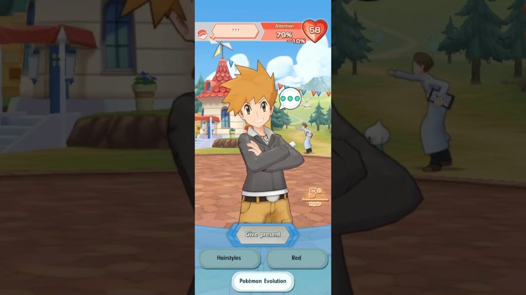 Pokemon Masters Ex: Trainer Lodge apending time with Blue