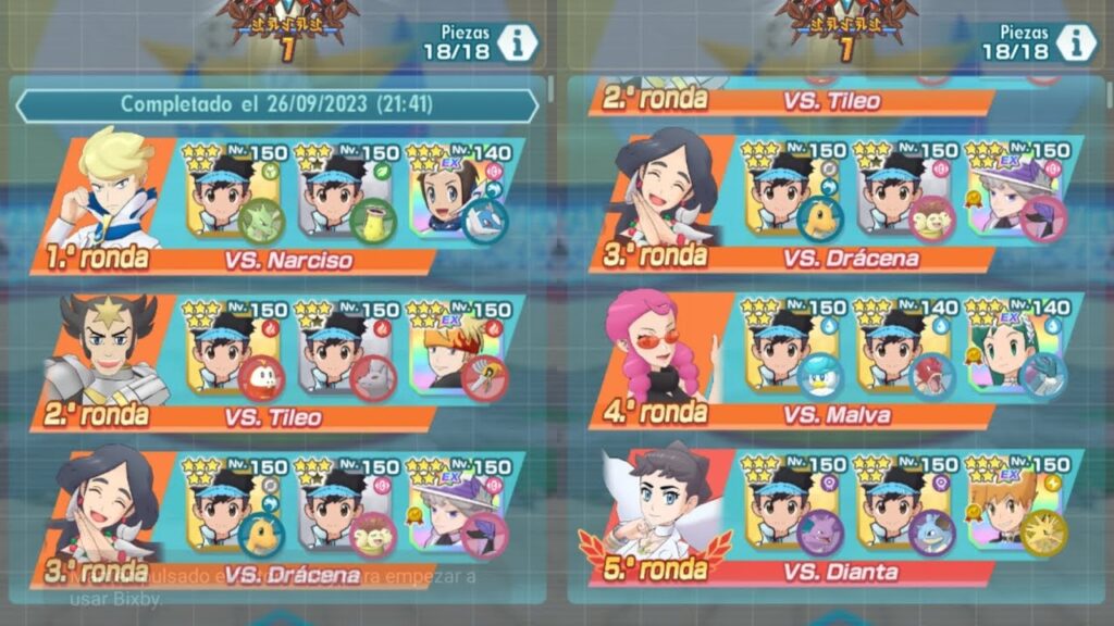 E4 Kalos con pokemon de huevo! 12.500pts -Pokemon Masters EX