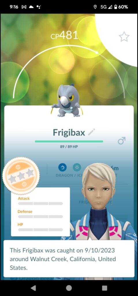 First frigibax encounter and first hundo hatch