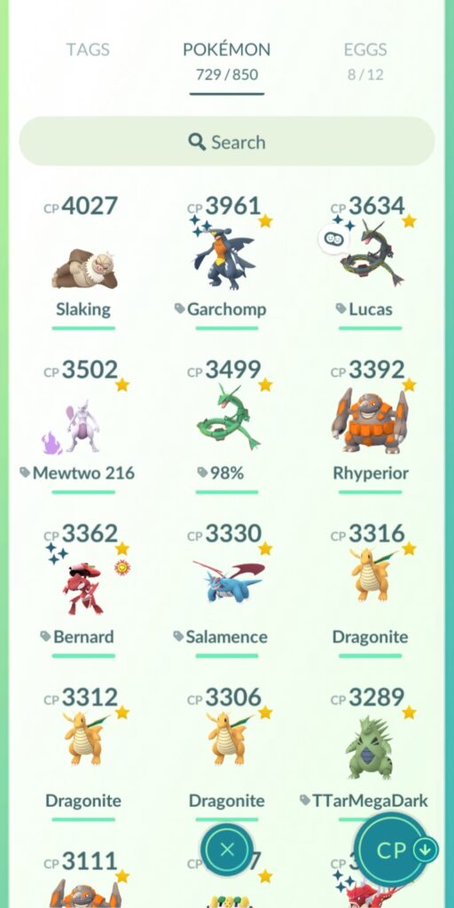 What level am I based on my top pokemon.