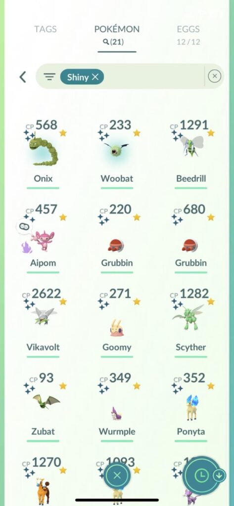Rate the shiny collection