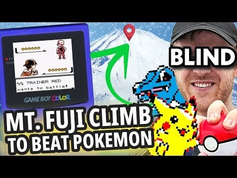 I Climbed Mt. Fuji to beat Pokémon Gold (& I'm Legally Blind)
