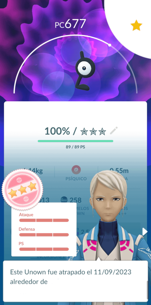 Today, September 11, I got hundo unown L, I probably won't forget about it.