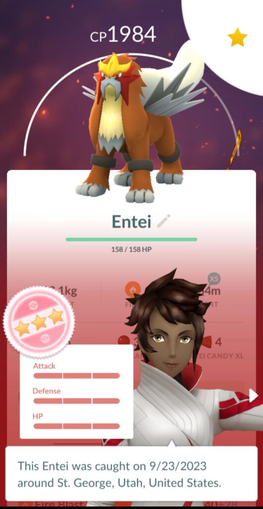 My last raid pass I finally got a perfect pokemon 🥹