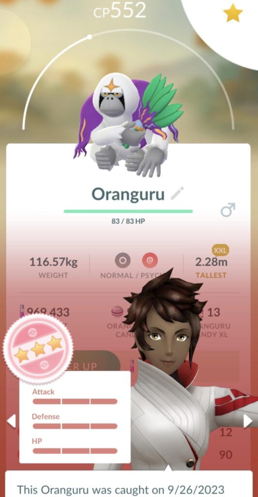 I caught an XXL Hundo Oranguru