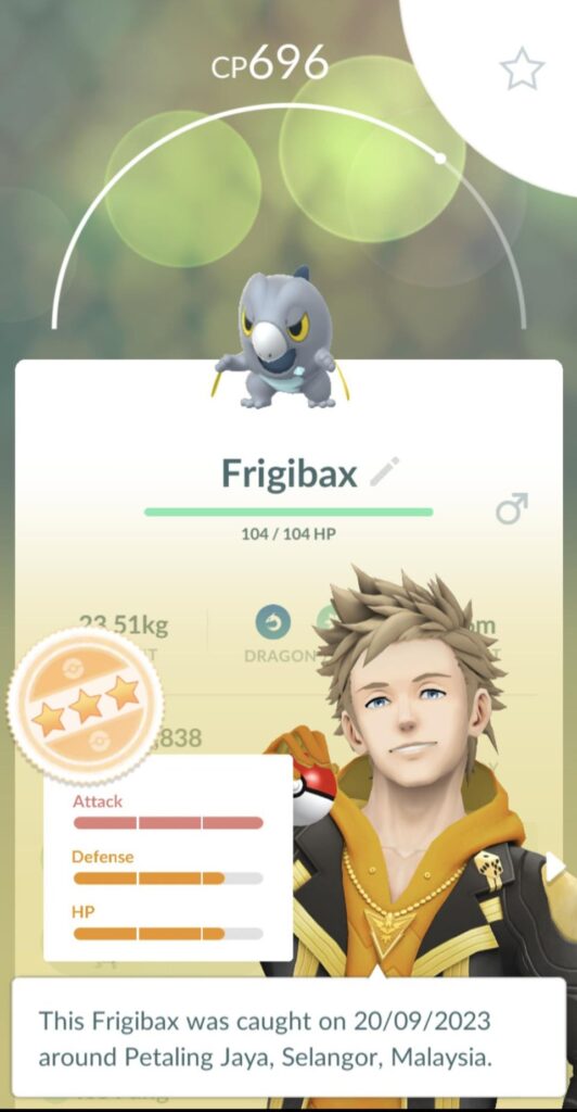 Hatched Frigibax from 10km egg