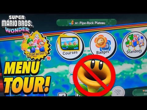 GameXplain - Yes, You Can Mute the Talking Flower! Super Mario Bros Wonder FULL Menu Tour