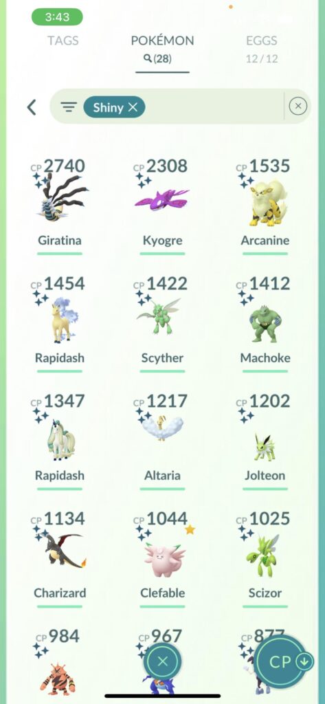 showing off my shinies ✨