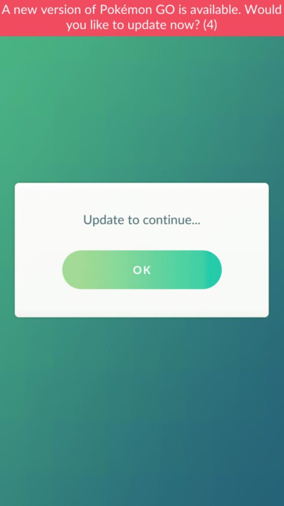 anyone else been getting this today? it only started around 4pm and the game wont update
