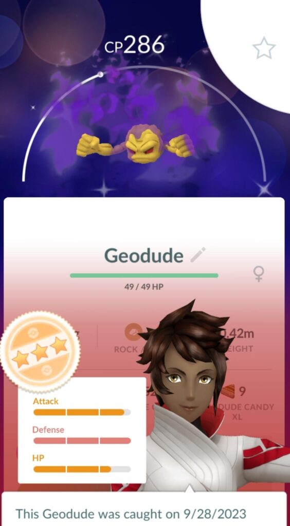 My first shiny shadow 3* pokemon!