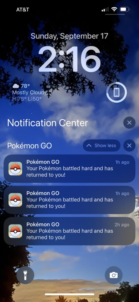 My favorite notification