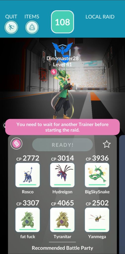 Whats the point of a ready up button when I cant use it when i just want to battle quickly