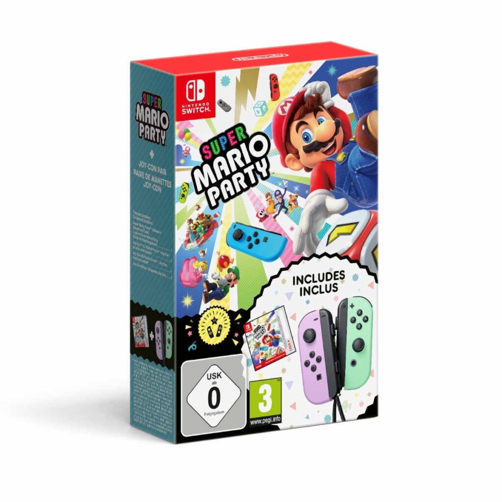 Super Mario Party + Pastel Green/Purple Joy-Con Pair Bundle Releasing in November (Europe)
