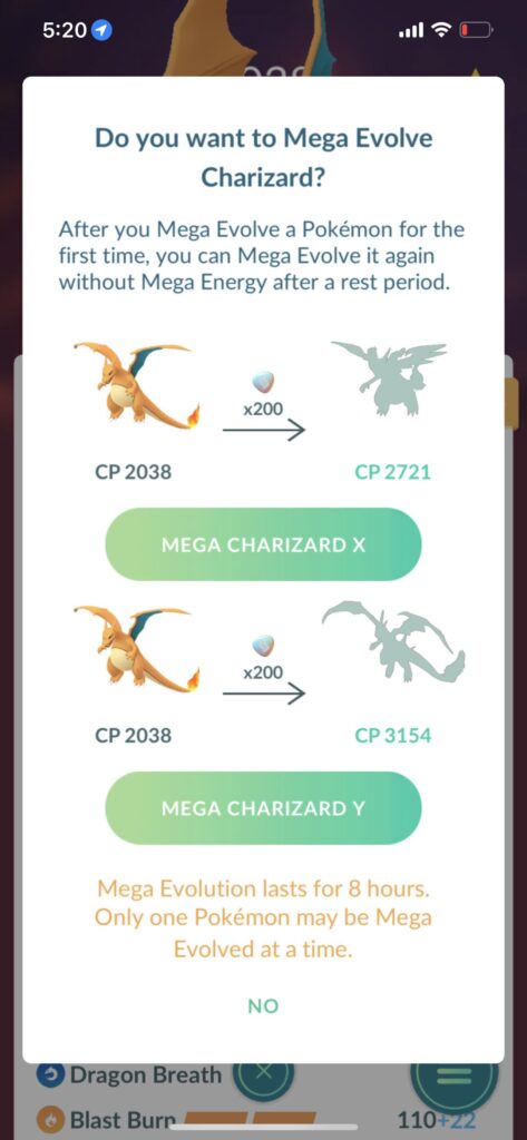 Mega Charizard X or Y
