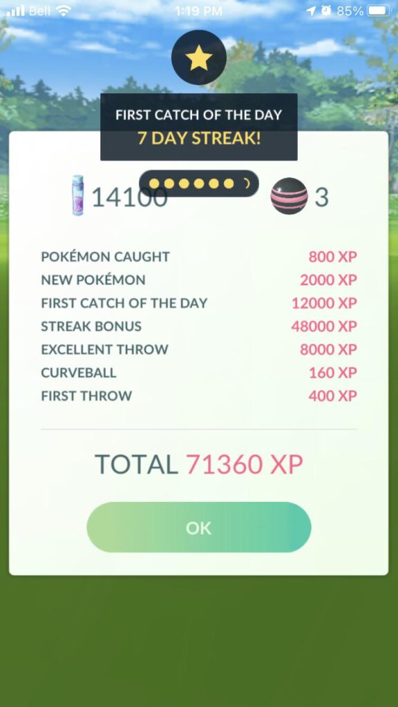 The most XP I’ve ever received from a single Pokemon