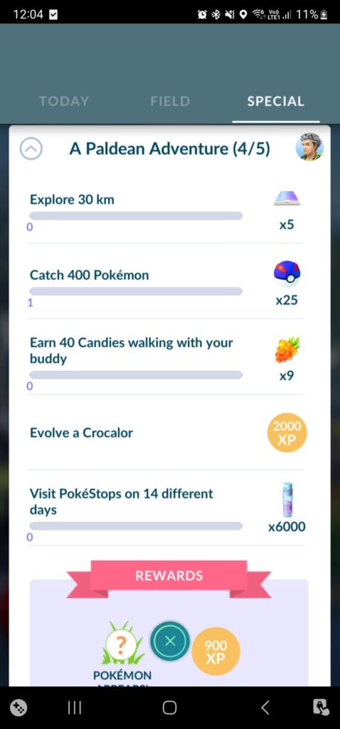 Requirements for Paldean Adventure 4/5