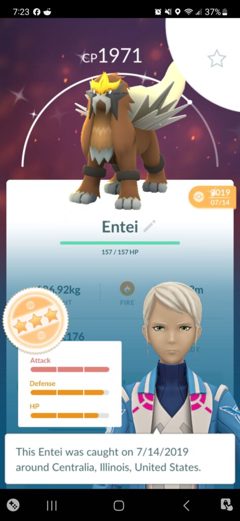 My Fiance recently re-downloaded PoGo. This is her only shiny -_-
