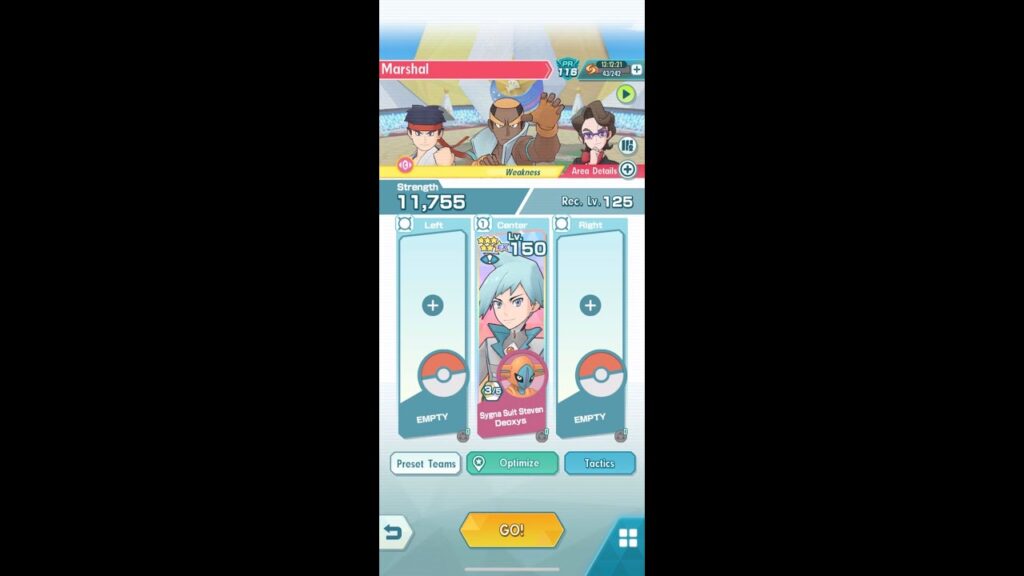 Pokemon Masters EX : SS Steven Solos Marshal (Dark Weak) 2500 Points