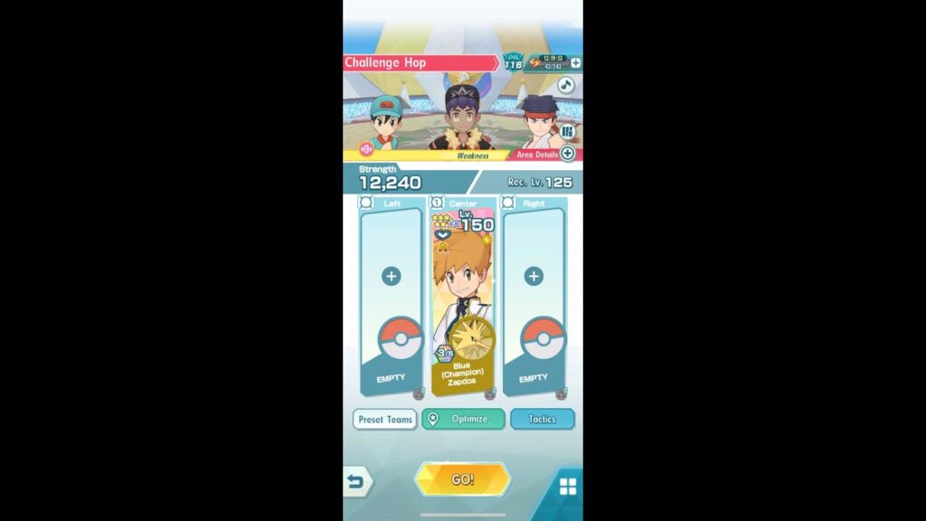 Pokemon Masters EX : NC Blue Solos NC Hop (Psychic Weak) 2500 Points