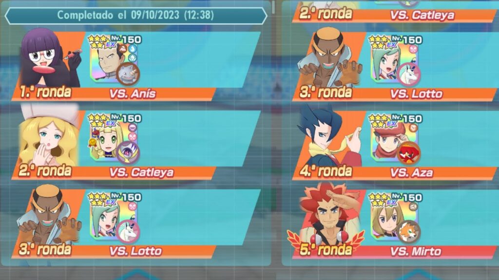 E4 Teselia 1vs3 12.500pts (Semana 163) -Pokemon Masters EX