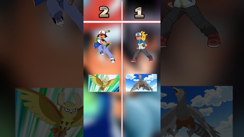 Ash's Johto Team Vs Ash's Unova Team #shorts
