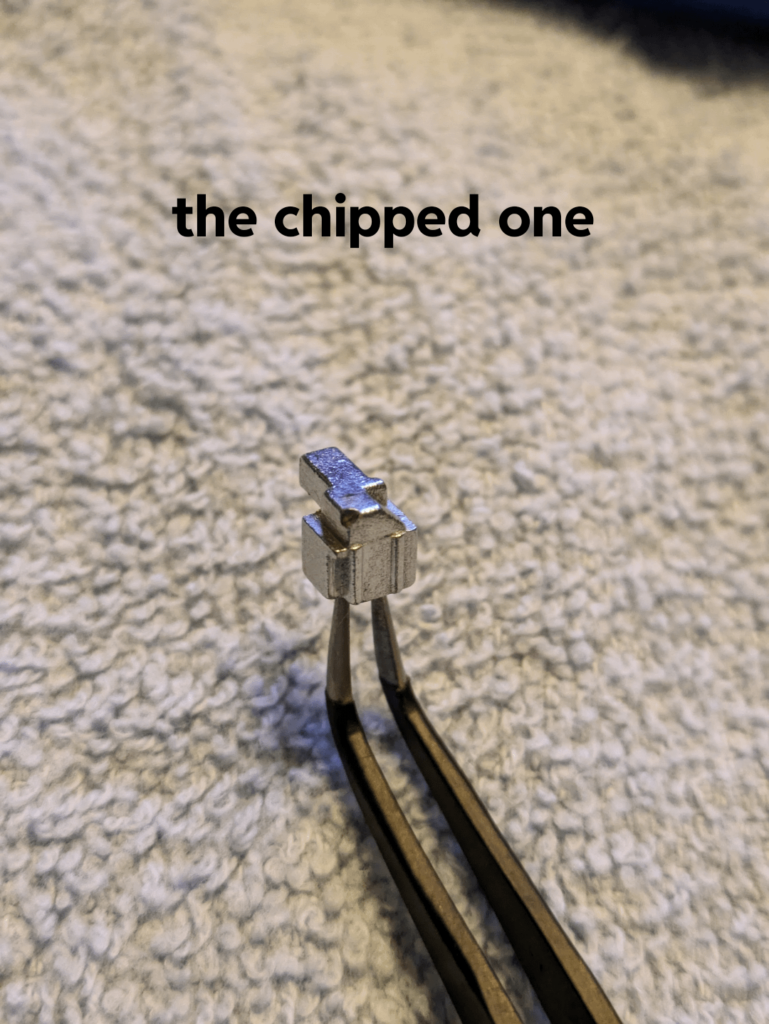 Idk how but I chipped the metal joycon locks