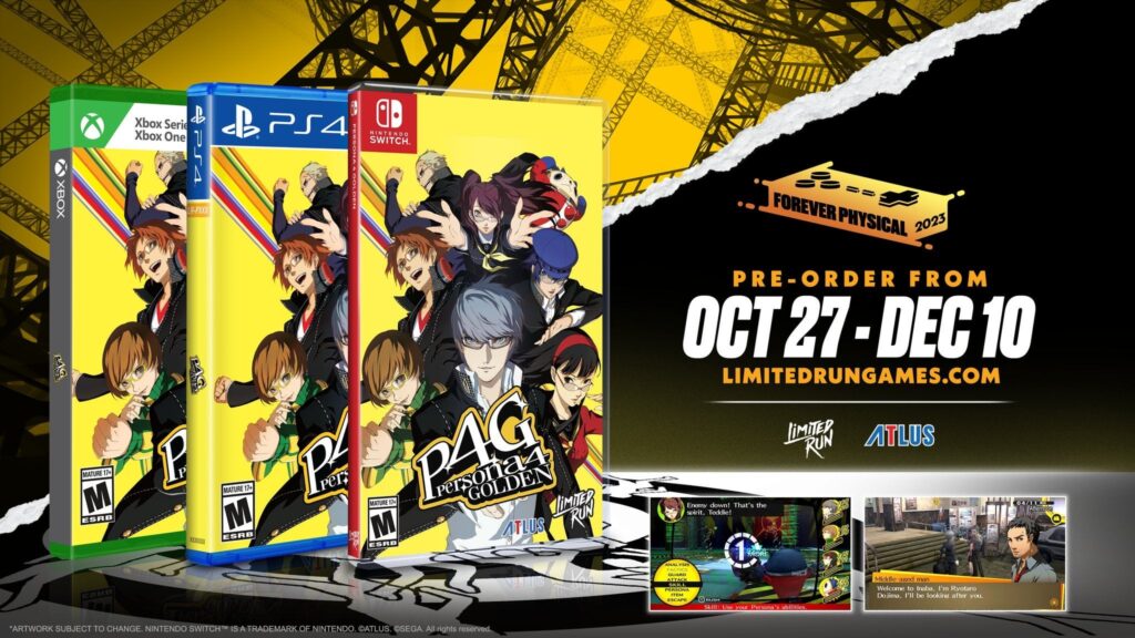 Persona 4 Golden - Physical Preorders go Live October 27th via LRG