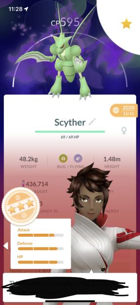 Should I purify this Scyther? 595 CP feels low and I don't know if it will increase enough for it to be useful even after evolving it