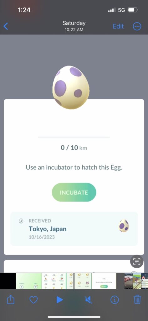 Anyone else have eggs that flash as being from Tokyo Japan for a second before showing correct location?