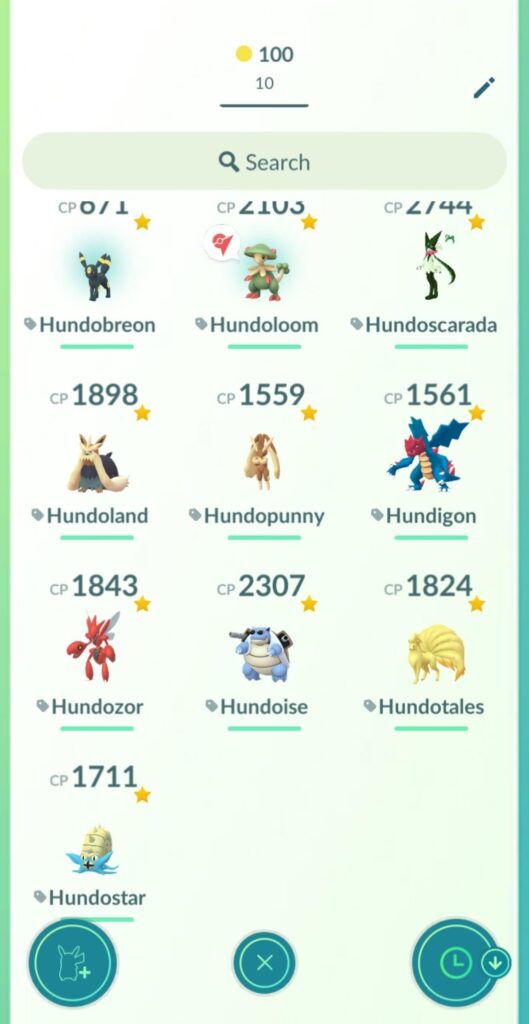 10'000 pokemon caught, 10 hundos. 2 in the last 2 days.