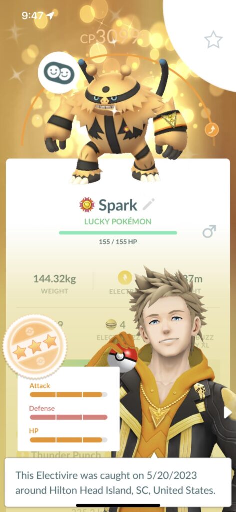 Super proud of this one. My mom also go the Lapras Blanche costume shiny so she traded this one to me. Took a lot of walking but it looks fantastic!