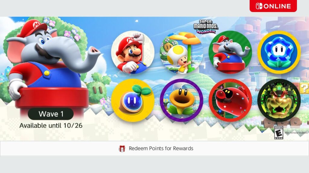 Super Mario Bros. Wonder icons are now available for Nintendo Switch Online members!