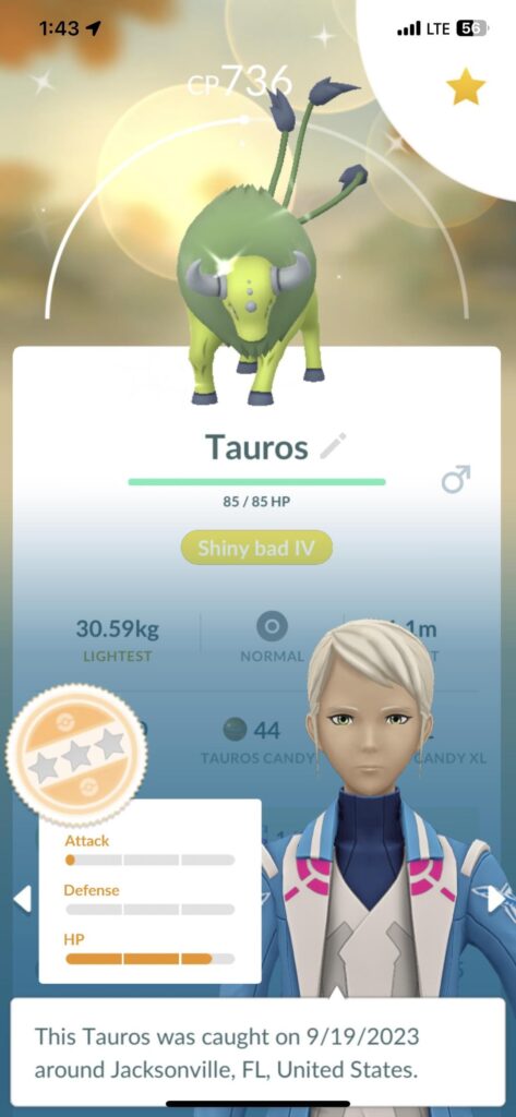 Rarely get shiny event pokemon but when I click the random Tauros and zoobat