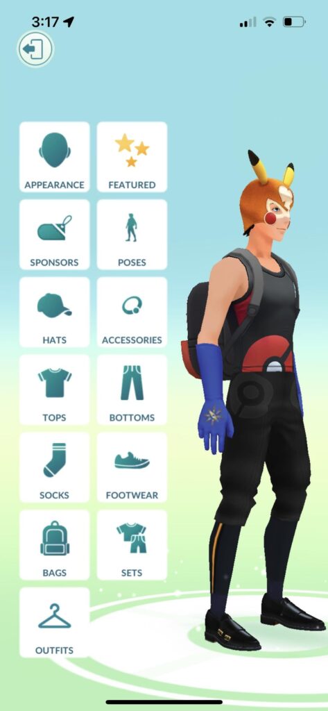 Ace Trainer gloves and shoes are fresh!