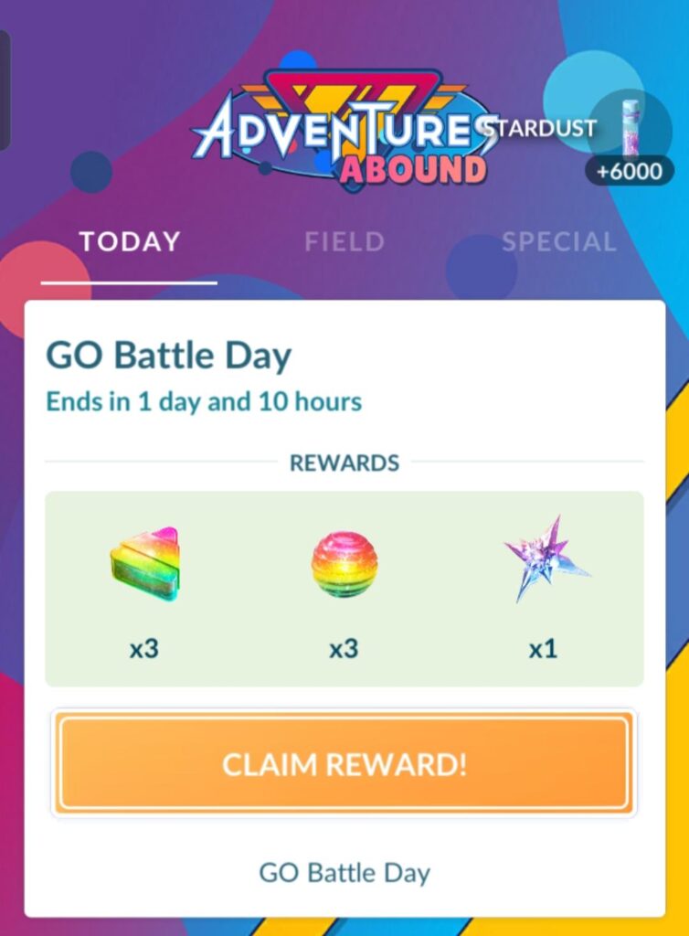 Now I can go back to never playing GO Battle League!