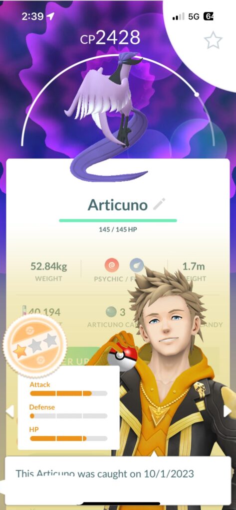 Did I waste my master ball on this beautiful bird? It’s one star.