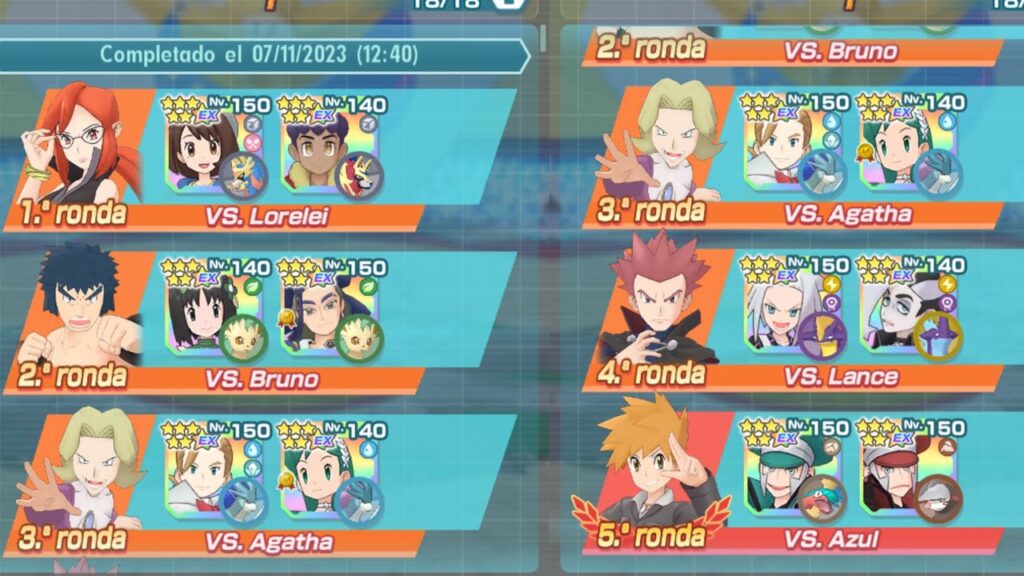 E4 Kanto 2vs3 Offtype 15.000pts -Pokemon Masters EX-